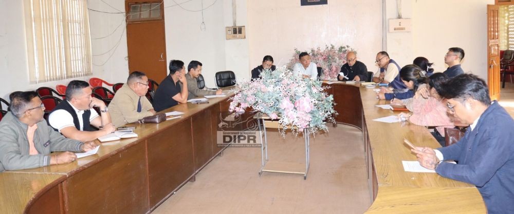 ADC Dimapur, Zakabo V Rotokha chairing the final quarterly meeting of District Skill Committee held at DC’s conference hall, Dimapur on February 19. (DIPR Photo)